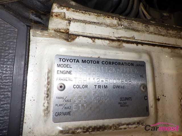2004 Toyota Hiace Van 02526026 Sub19