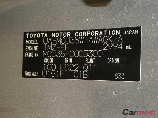 2003 Toyota Harrier CN 09632294 Sub16