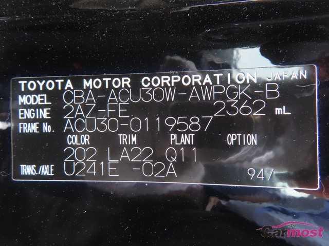 2011 Toyota Harrier CN G14-F91 Sub4